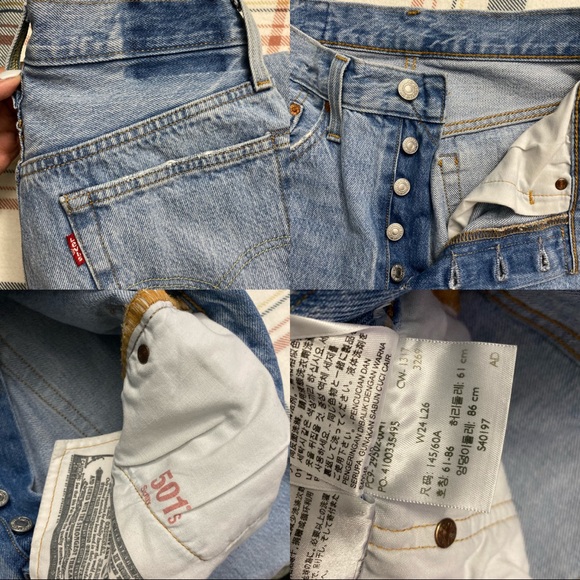 Levi’s 501 High Rise Skinny Jeans Size 24 - Picture 5 of 7